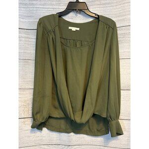 Cooper & Ella Olive Green Blouse Size M
